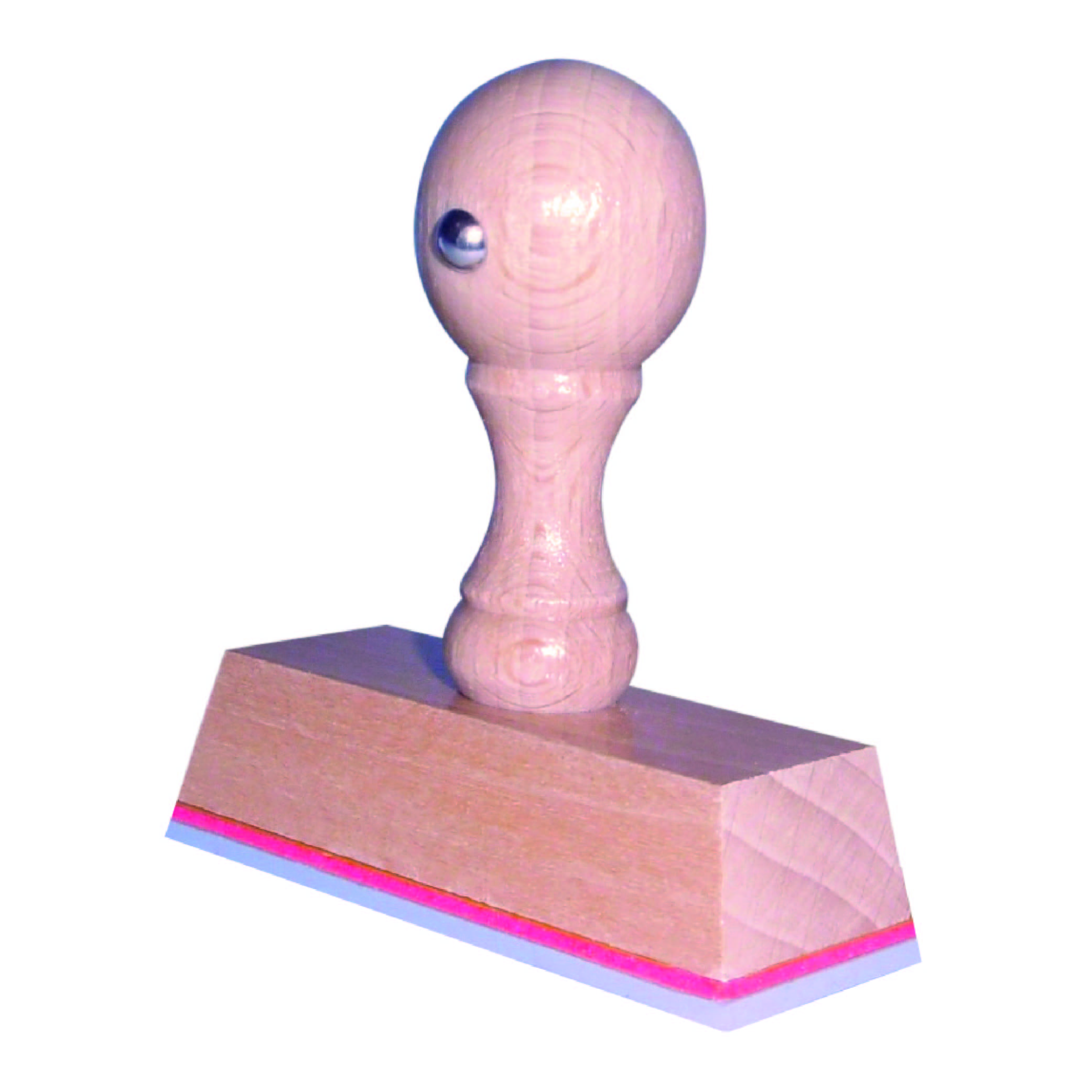 Houten handstempel 65x25mm