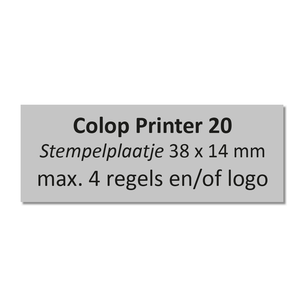 Tekstplaatje Colop Printer 20 | Stempelfabriek.nl
