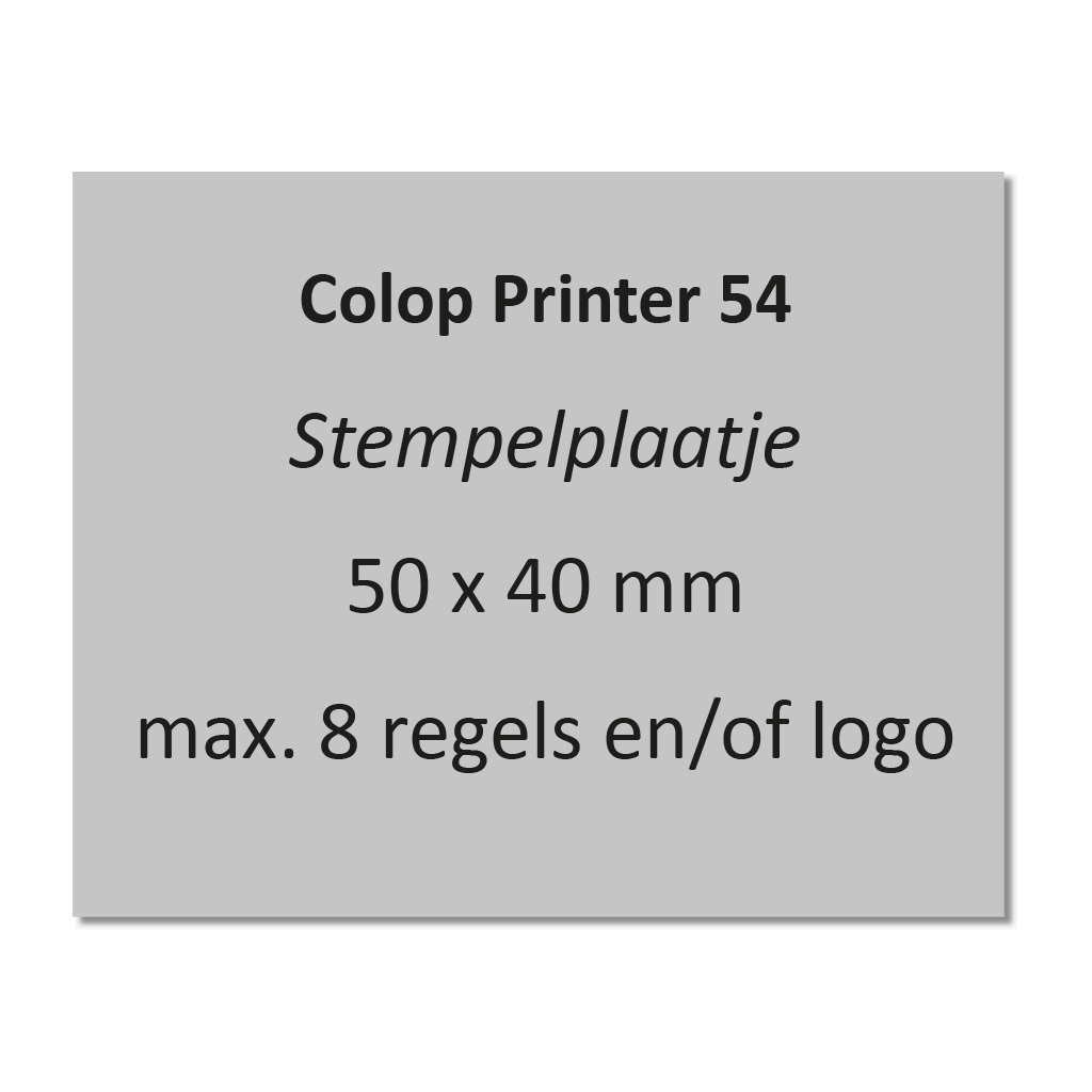 Colop Printer 54 tekstplaatje