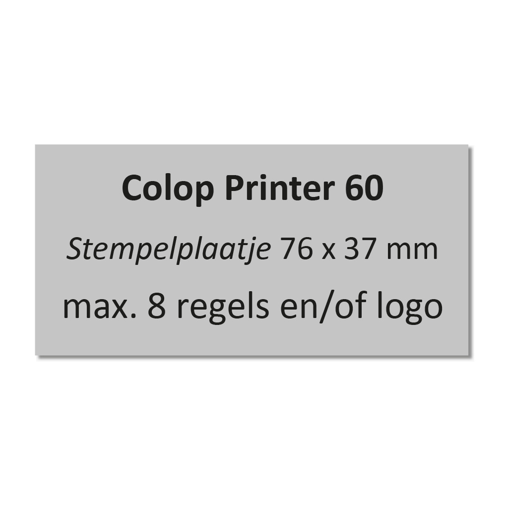 Colop Printer 60 tekstplaatje