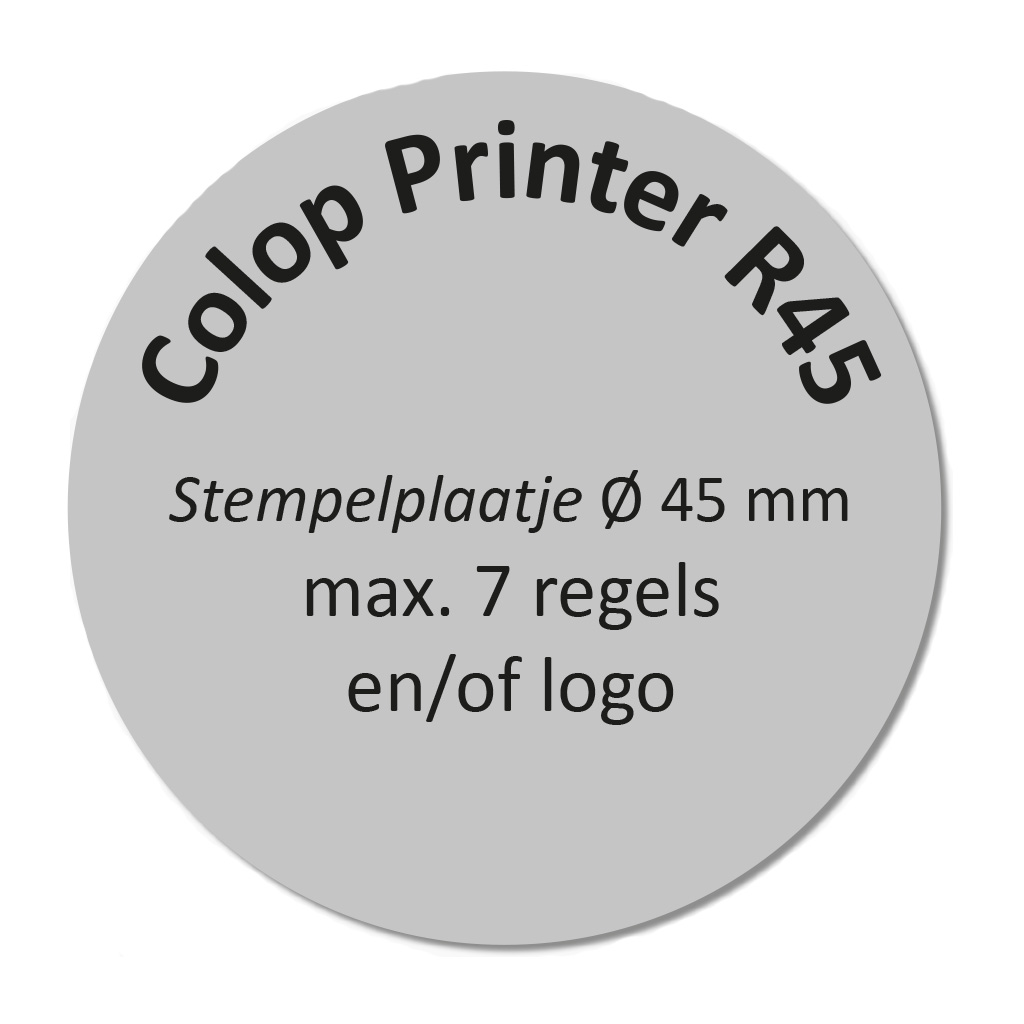 Tekstplaatje Colop Printer R45
