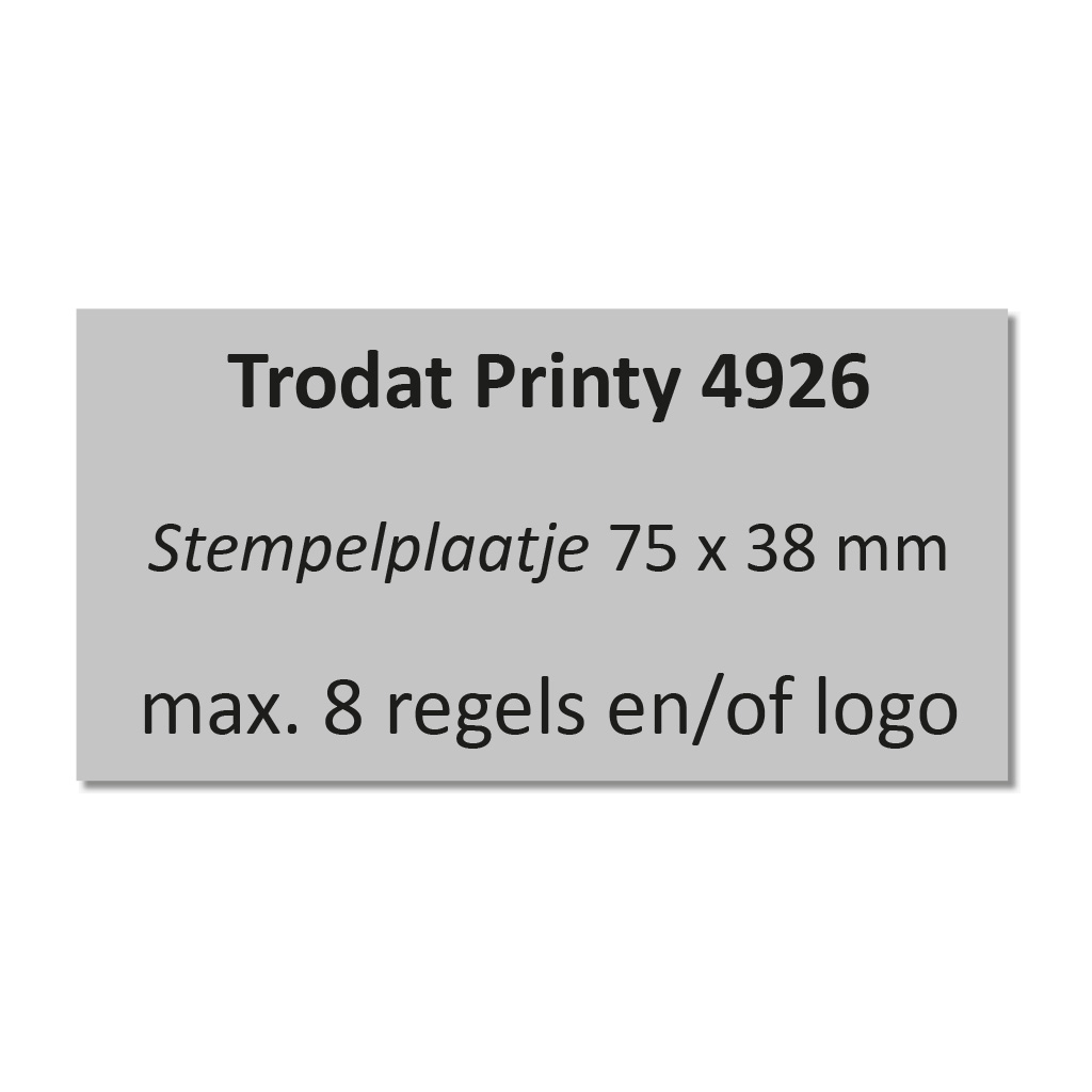 Stempelplaatje Trodat Printy 4926